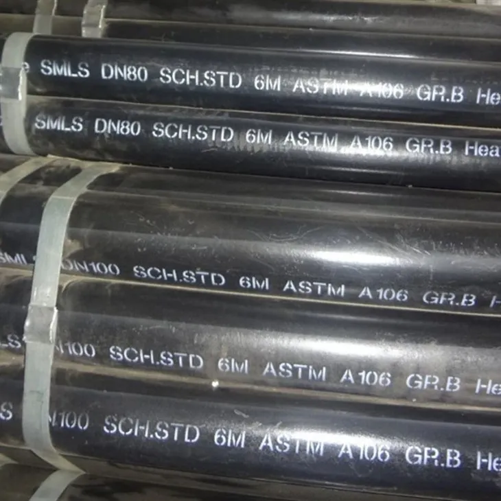 Tubo sin costura de acero negro AISI B36.10 ASTM A106 B