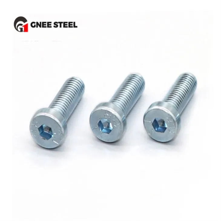 Pernos de cabeza hexagonal galvanizados en blanco y azul DIN7984